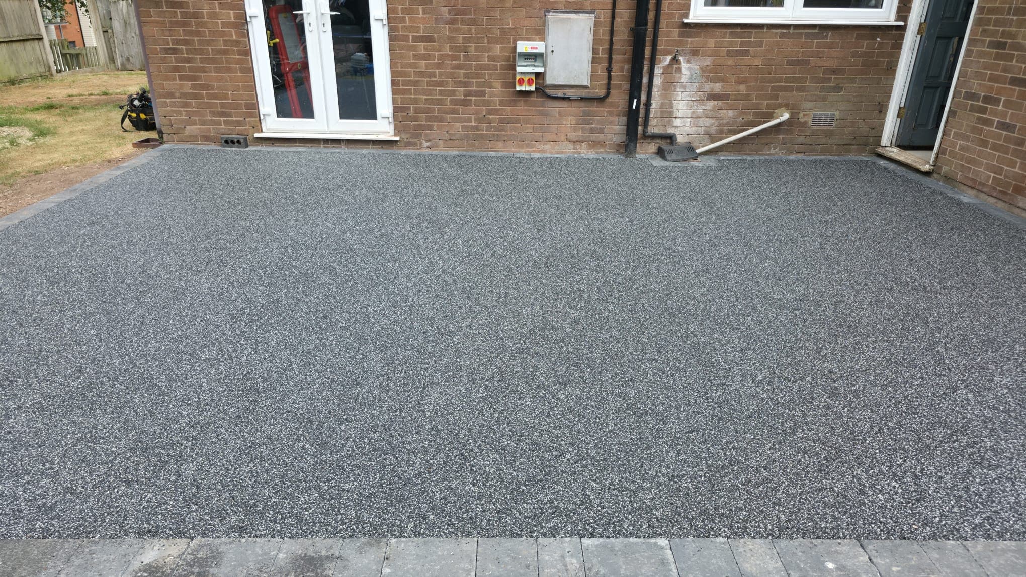 Finished resin patio installation in Staffordshire