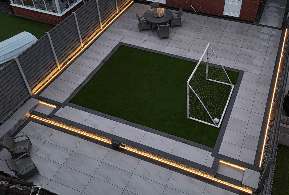 Porcelain patio installation in Stoke-on-Trent